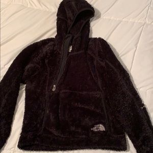 EUC North Face hooded furry pullover